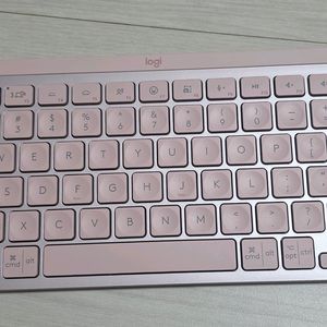 로지텍 mx keys mini 블루투스 무선 텐키리스 키보드 로즈 핑크