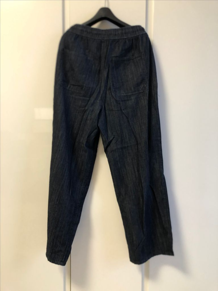 에잇세컨즈 경량 풀밴딩 와이드핏 데님 네이비--4