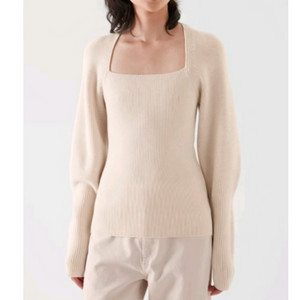 코스 퍼프 슬리브 울 니트 / 여성 니트/ 여자 니트