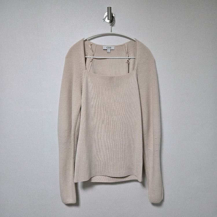 코스 퍼프 슬리브 울 니트 / 여성 니트/ 여자 니트--2