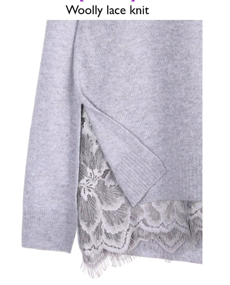 한섬(오브제) 울 레이스니트--2