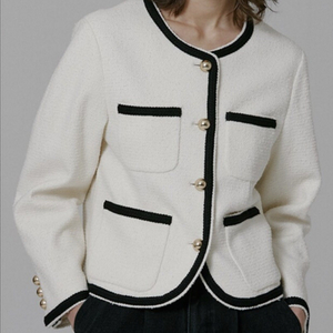 보카바카 마렘마 배색 트위드자켓 아이보리 s 이미지