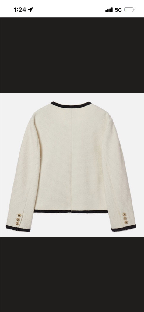 보카바카 마렘마 배색 트위드자켓 아이보리 s 이미지