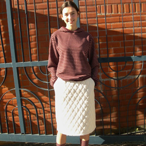 페스토 후드 Pesto winter stripe hooded top wine 2회 착용