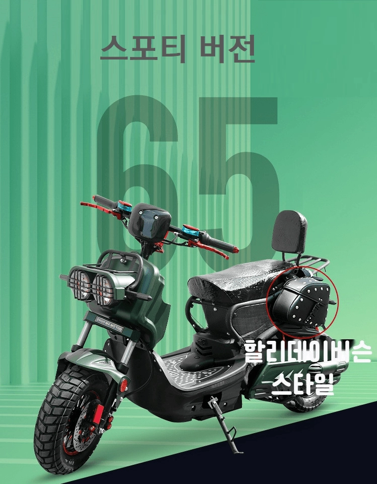 100Km타는 혼다줌머e 전동 전기오토바이 할리스쿠터 자토바이 전동자전거 출퇴근 업무 가정용 이미지