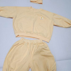 우이동금손/ 유아 상하복 세트 노랑 XL