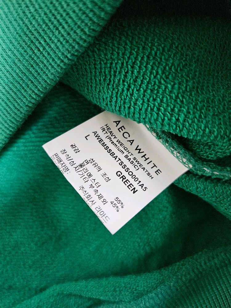 에이카화이트 그린 맨투맨 L--4