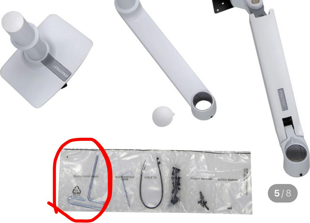 어고트론 LX 싱글 모니터암 화이트--3