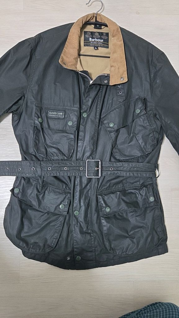 바버 인터네셔널 라이트웨이트 자켓 카키 XL--5