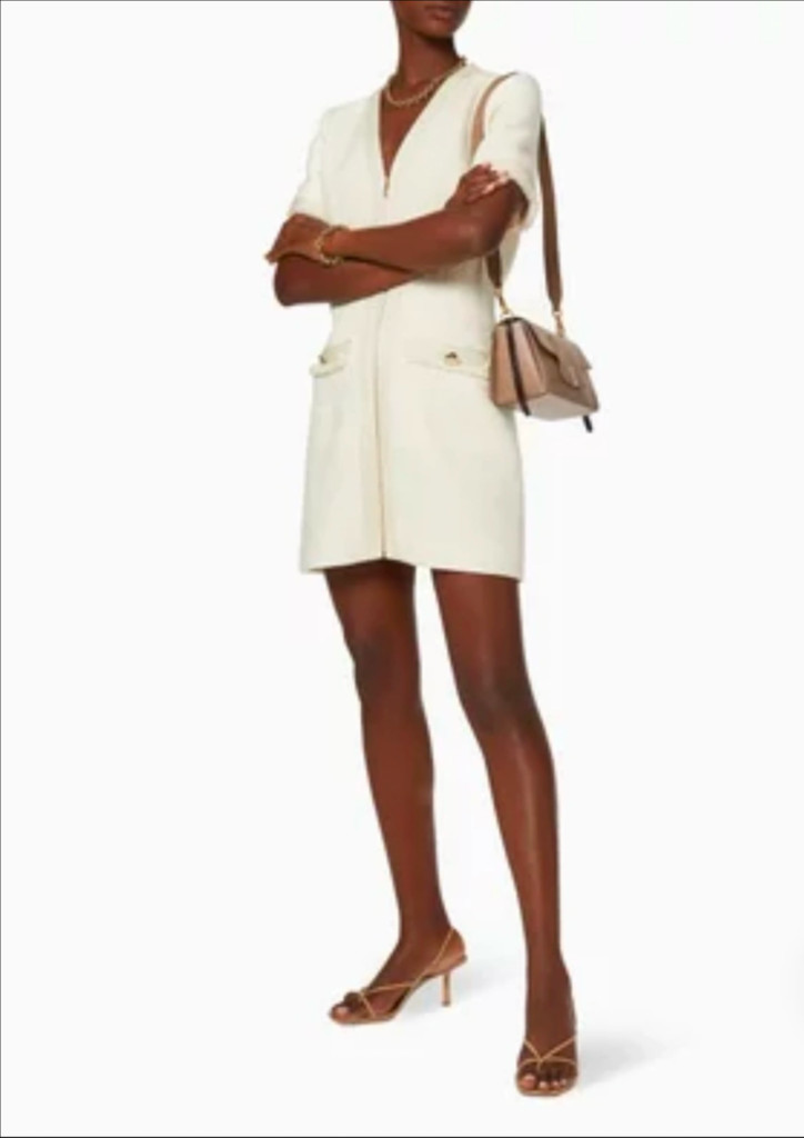 산드로 자카드 트위드 원피스 40--1