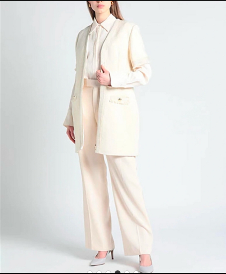 산드로 자카드 트위드 원피스 40--3