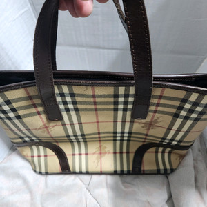 체크 패턴 미니 토트백