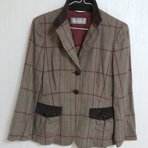 명품 여성 막스마라 봄.가을 체크자켓 (새상품급.95)