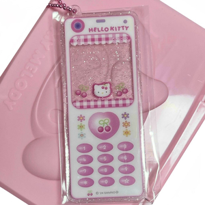 산리오 헬로키티 나츠카시 레트로 가라케폰 키링 체리