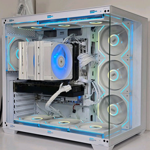 (새제반본체 화이트)9800X3D, B850M WIFI, 850W GOLD, 방송게이밍컴퓨터본체