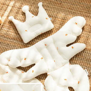 에시앙 범보의자 자수 크라운 라이너,베개 2종세트 오렌지