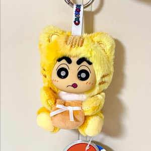 희귀)짱구 라부부 동물 고양이 인형 키링