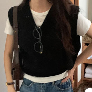 ||새제품|| 블랙 레이어드 니트베스트