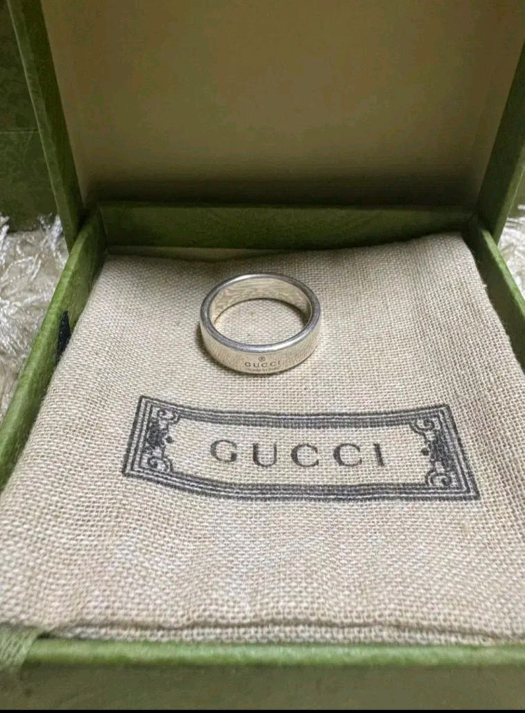 구찌 다이애그널 인터로킹 G반지--1