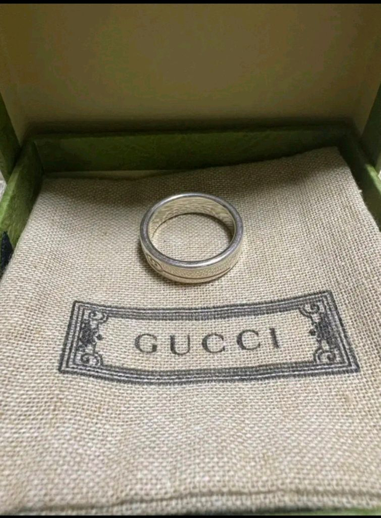 구찌 다이애그널 인터로킹 G반지--2