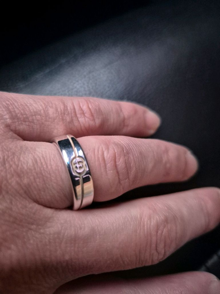 구찌 다이애그널 인터로킹 G반지--4