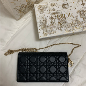 dior 레이디 디올 파우치 woc 블랙 풀박스