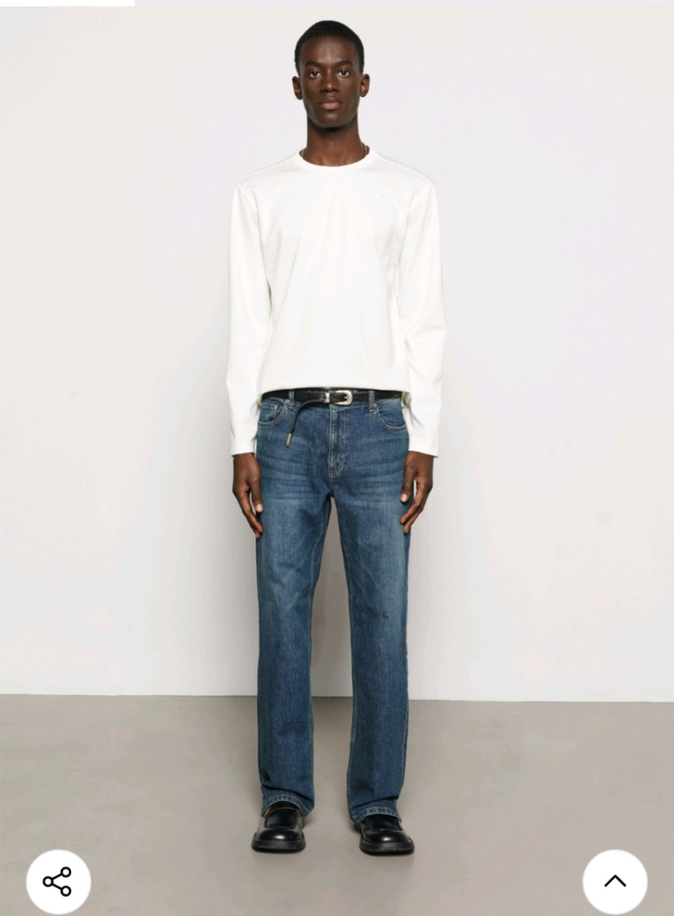 질스튜어트 뉴욕 다크블루 슬릿 데님 팬츠/르메르더로우 이미지