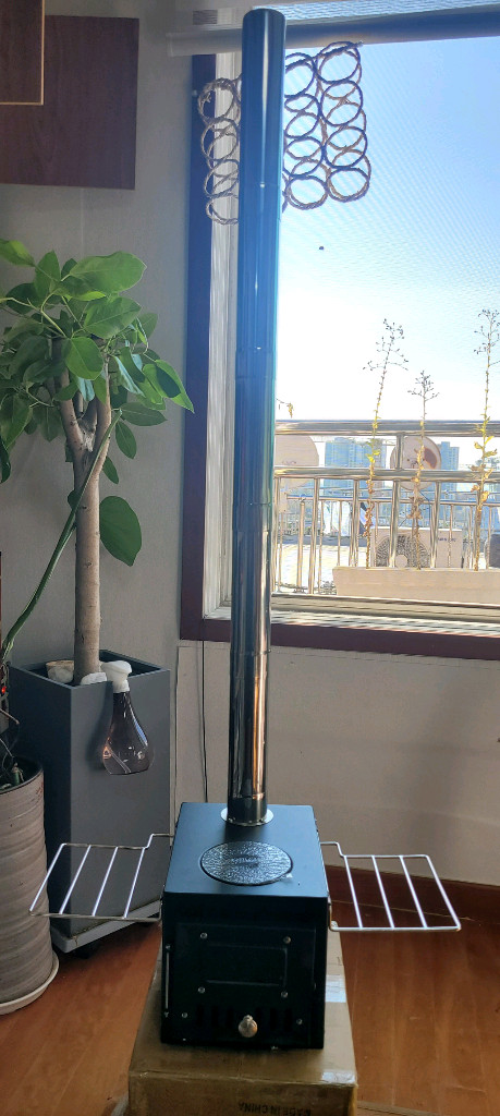 캠핑용 유리화로 화목 난로 - 새상품 이미지