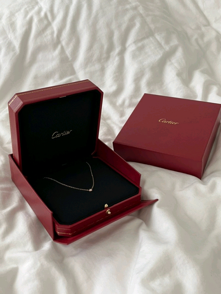 신형)까르띠에 목걸이 케이스.상자.쇼핑백(목걸이X)--5