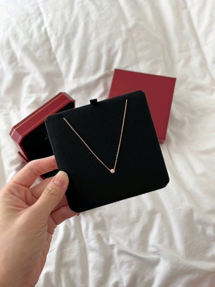 신형)까르띠에 목걸이 케이스.상자.쇼핑백(목걸이X)--6