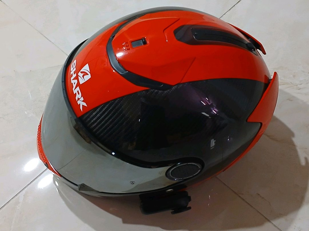 정품 샤크 카본 헬멧 L 사이즈 + 블루투스--4