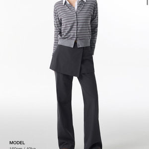 무신사 스탠다드 우먼즈 랩 스커트 레이어드 슬랙스 28 [그레이] 이미지