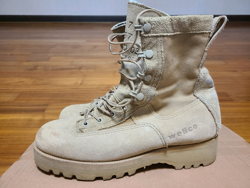 미군 사막화 ACU 웰코 사계절고어택스 부츠 7W 255mm--3