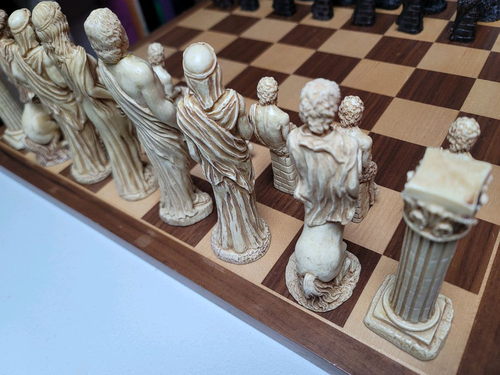 클래식 스타일 체스 - 그리스 로마신화 엔틱 빅사이즈 체스판 세트--8