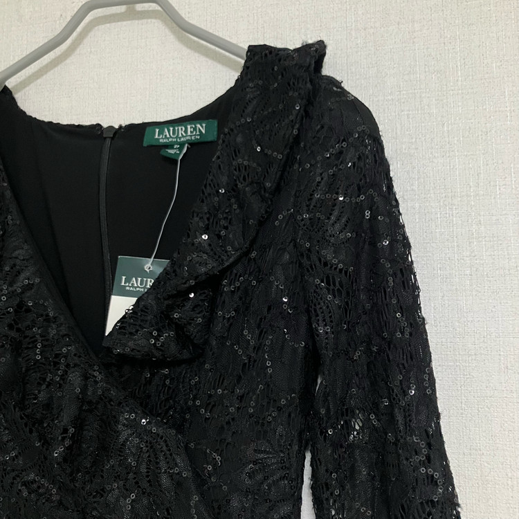 폴로 랄프로렌 블랙 레이스 원피스--1