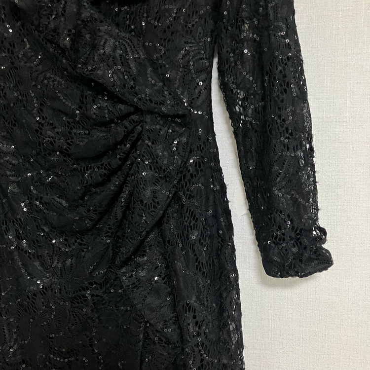 폴로 랄프로렌 블랙 레이스 원피스--2