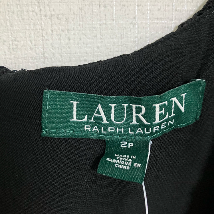 폴로 랄프로렌 블랙 레이스 원피스--8