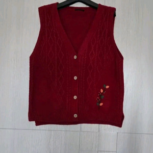 프리~77) 앤디스클라인 자수 조끼