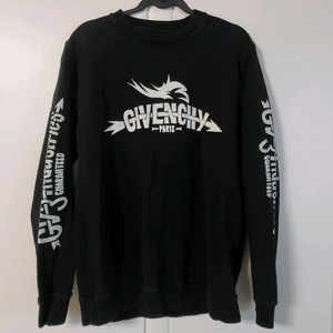 지방시 남성 L 프린팅 블랙 맨투맨 티셔츠 남자 긴팔 로고 이미지