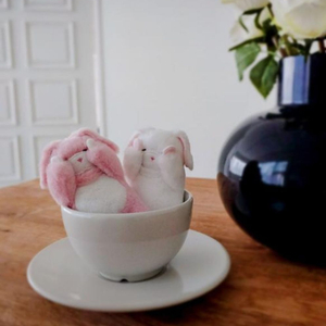 봉제정품)예쁜 부끄러버레빗토끼13cm키링 미개봉보들보들 이미지