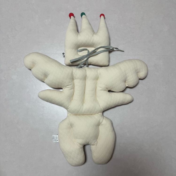 에시앙 범보의자 크라운 라이너,베개 세트 체리봉봉 아이보리--3