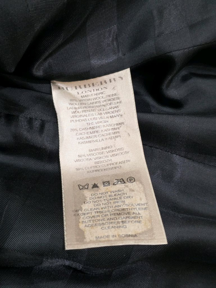 버버리 정품 울캐시미어 더블코트--6