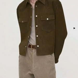 토니웩 25ss 스웨이드 크롭 셔켓 사이즈 L 새상품