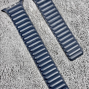 애플워치 정품 가죽링크 45mm 미드나이트 M/L