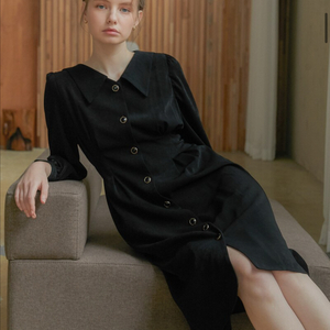 하케쉬 블랙 롱원피스 하객룩 상견례룩 출근룩