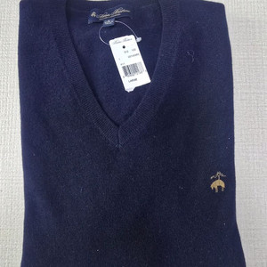 새제품 브룩스 브라더스 브이넥 램스울 니트 스웨터