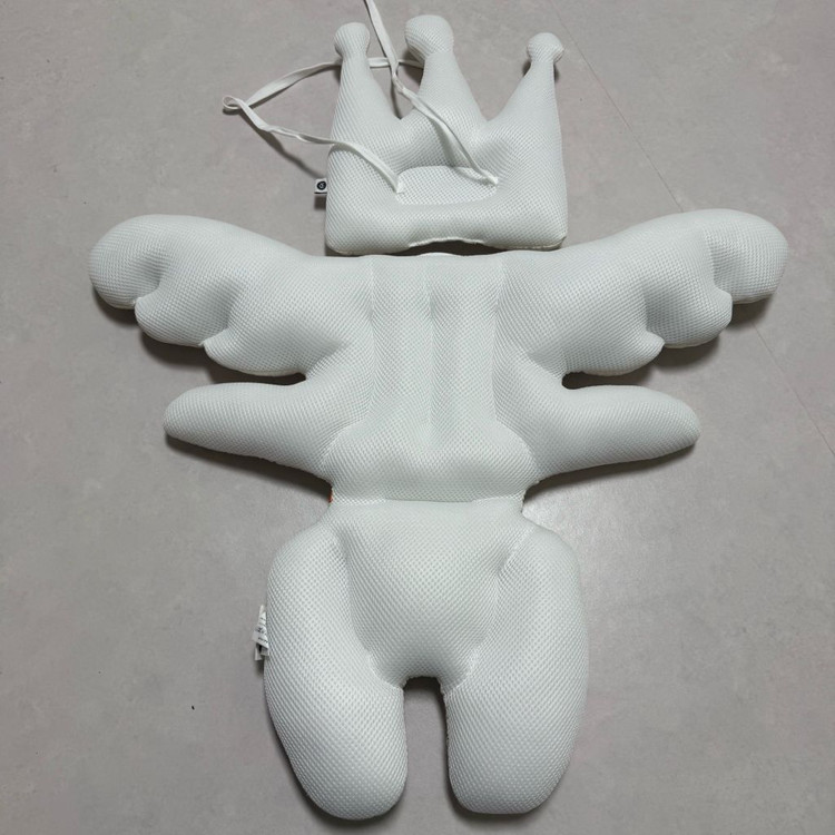 에시앙 범보의자 자수 크라운 라이너,베개 2종세트 오렌지--3