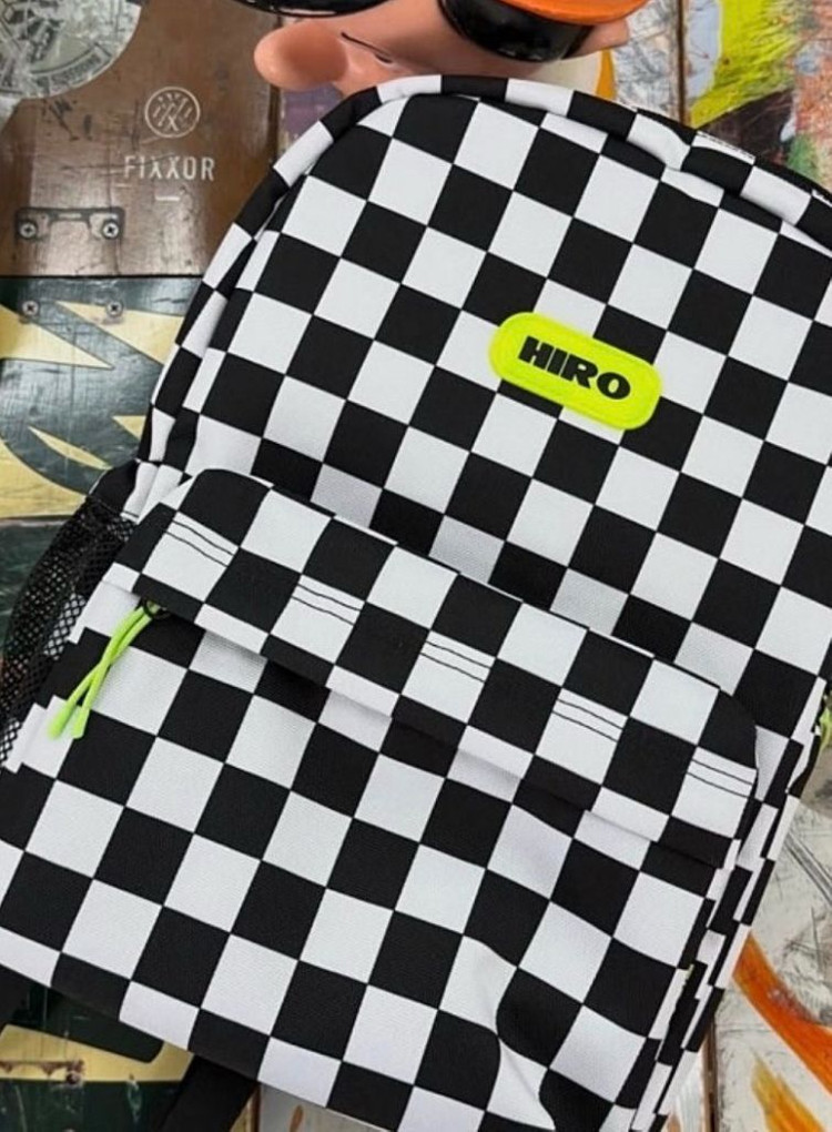 히로 체커데이백 백팩 가방--1