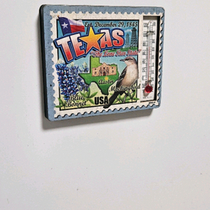 미국 텍사스 주 우표 디자인 온도계 이미지