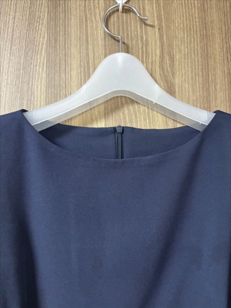 으네드레스 보트넥 원피스 네이비 아나운서--3